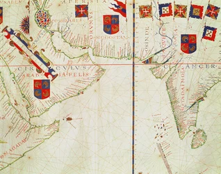 Map of Persia, Arabia and India, from an atlas, 1571